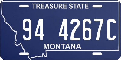 MT license plate 944267C