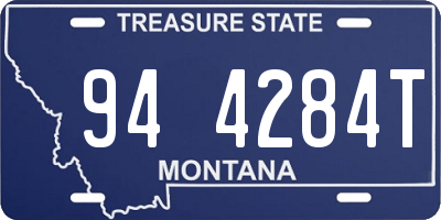 MT license plate 944284T