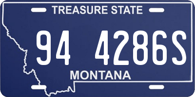 MT license plate 944286S