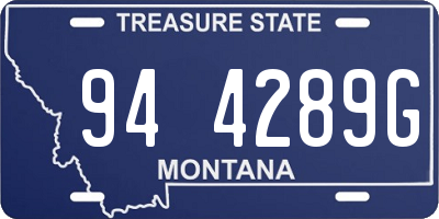 MT license plate 944289G