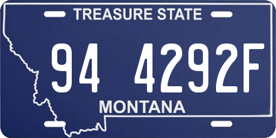 MT license plate 944292F