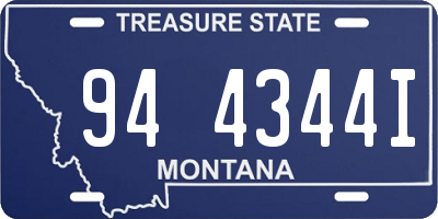 MT license plate 944344I