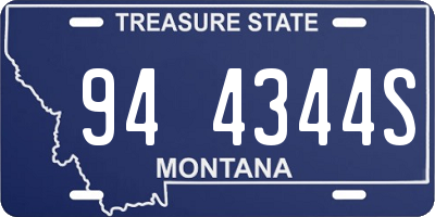 MT license plate 944344S