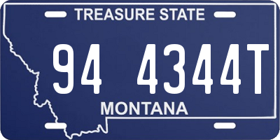MT license plate 944344T