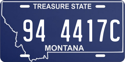 MT license plate 944417C