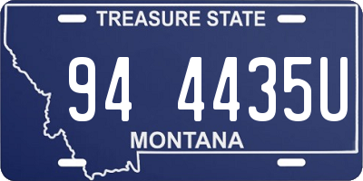 MT license plate 944435U
