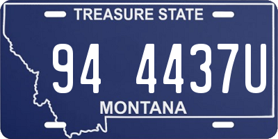 MT license plate 944437U