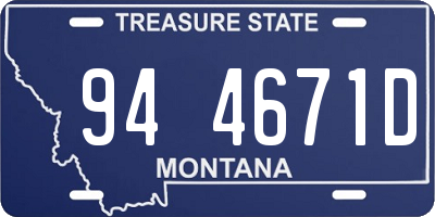 MT license plate 944671D