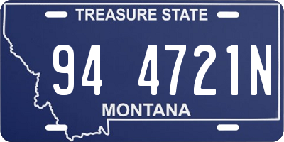MT license plate 944721N