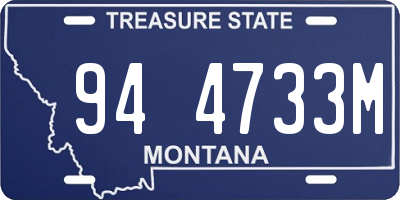 MT license plate 944733M