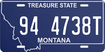 MT license plate 944738T