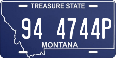 MT license plate 944744P