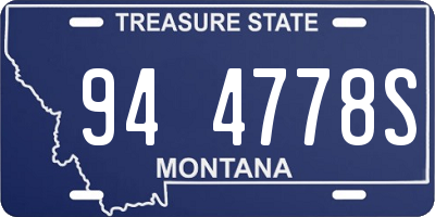 MT license plate 944778S