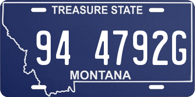 MT license plate 944792G