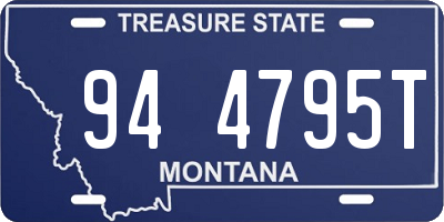 MT license plate 944795T