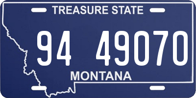 MT license plate 944907O