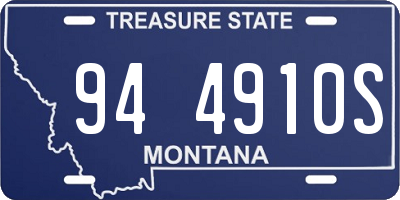 MT license plate 944910S