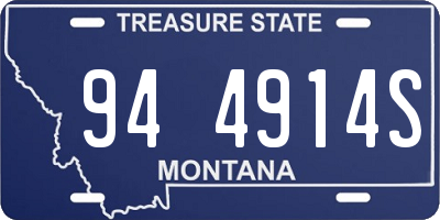 MT license plate 944914S