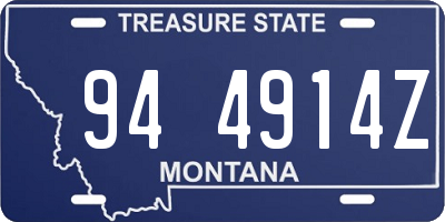 MT license plate 944914Z