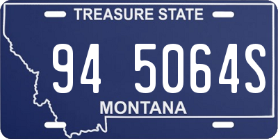 MT license plate 945064S