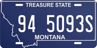 MT license plate 945093S