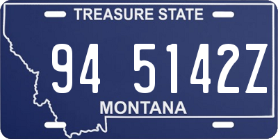 MT license plate 945142Z