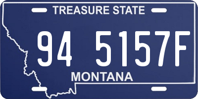 MT license plate 945157F