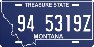 MT license plate 945319Z