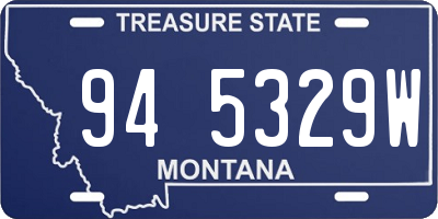 MT license plate 945329W