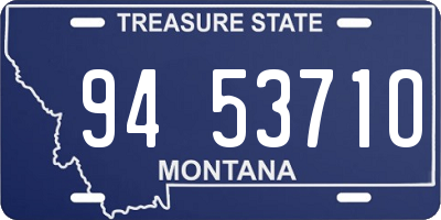 MT license plate 945371O