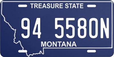 MT license plate 945580N