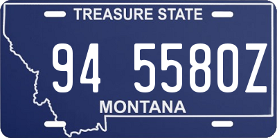 MT license plate 945580Z