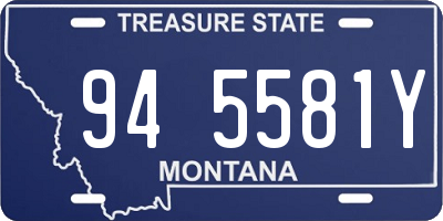 MT license plate 945581Y
