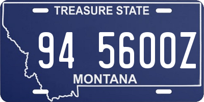 MT license plate 945600Z