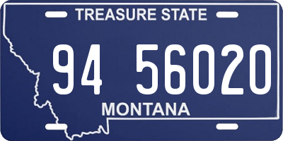 MT license plate 945602O