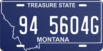 MT license plate 945604G