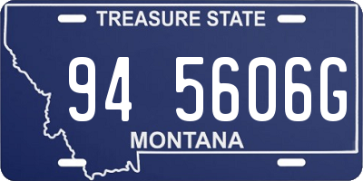 MT license plate 945606G