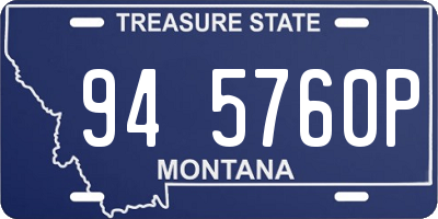 MT license plate 945760P