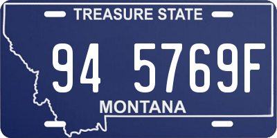 MT license plate 945769F