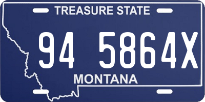 MT license plate 945864X