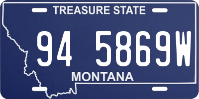 MT license plate 945869W