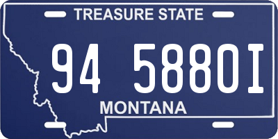 MT license plate 945880I