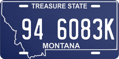 MT license plate 946083K