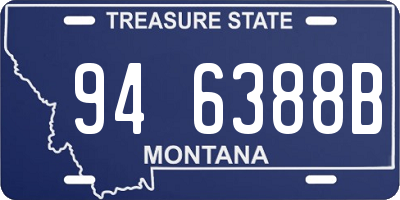 MT license plate 946388B