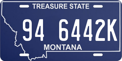 MT license plate 946442K