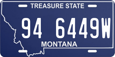 MT license plate 946449W