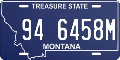 MT license plate 946458M