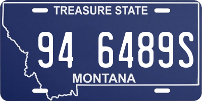 MT license plate 946489S