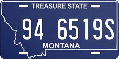 MT license plate 946519S