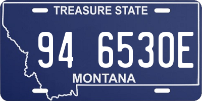 MT license plate 946530E